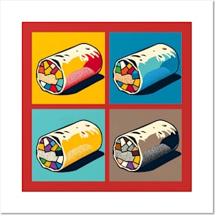 Vibrant Pop Burritos Art - Mexican Cuisine Posters and Art